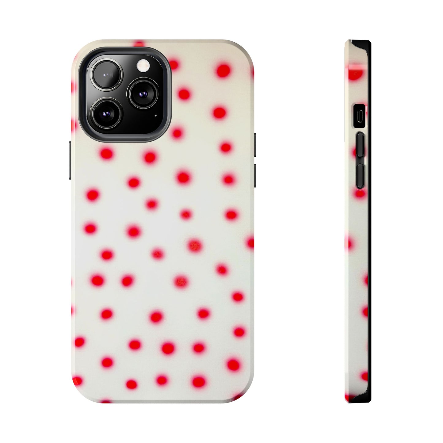 "vanilla cherry polka dot" airbrush iPhone case