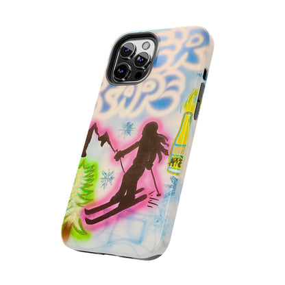 "winter escape" airbrush iPhone case