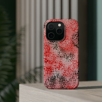 MagSafe "red cheetah" airbrush iPhone case