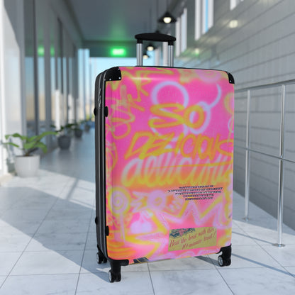 "so delicious" airbrush suitcase