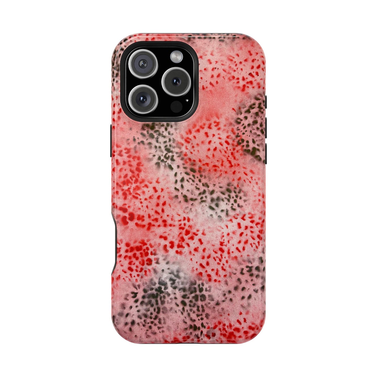 MagSafe "red cheetah" airbrush iPhone case