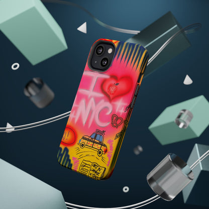 MagSafe „In der Stadt“ Airbrush iPhone-Hülle