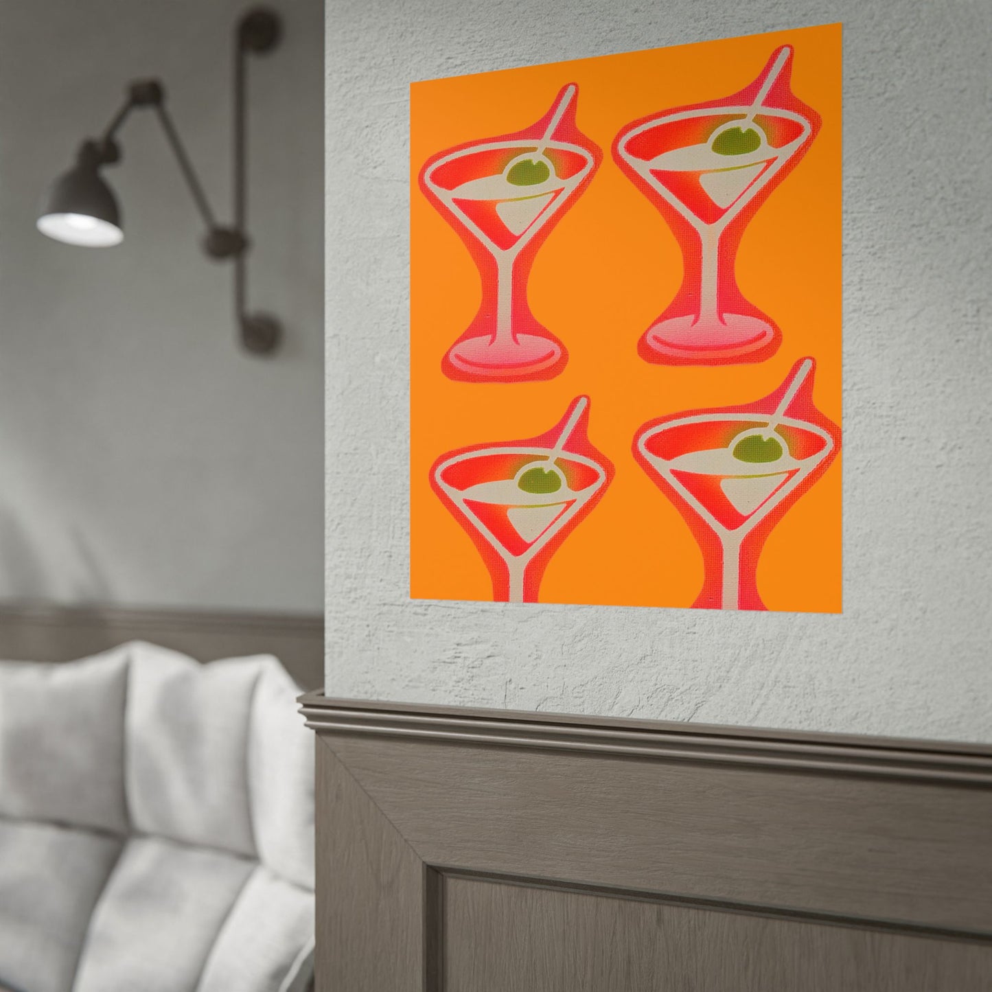 "shaken, not stirred" airbrush rolled print