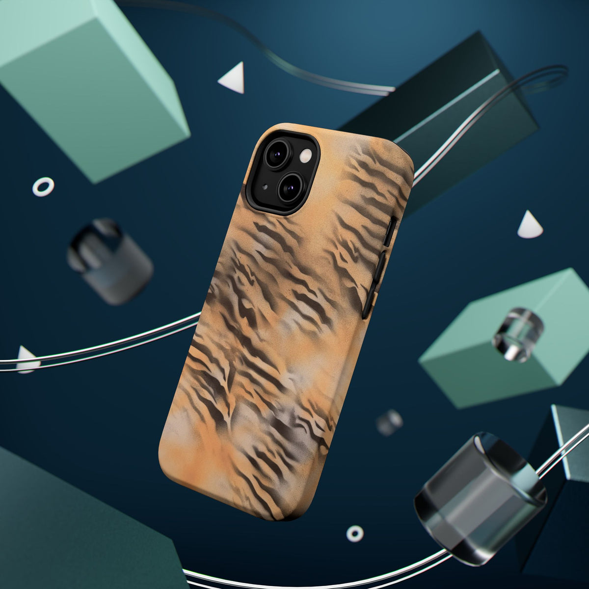 MagSafe "neutral tiger" airbrush iPhone case