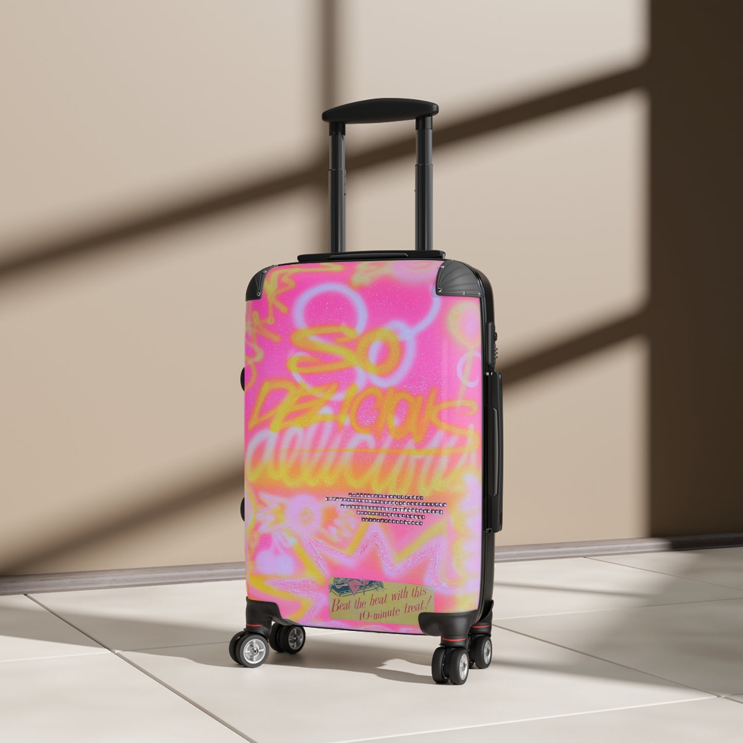 "so delicious" airbrush suitcase