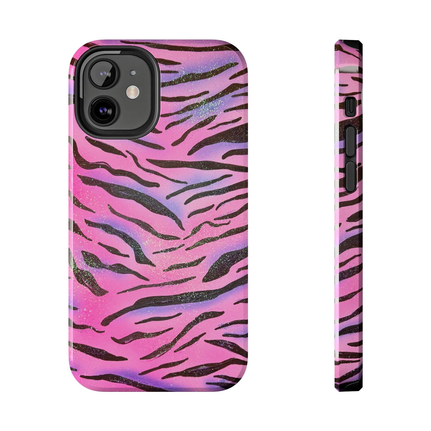 "glitter zebra" airbrush iPhone case