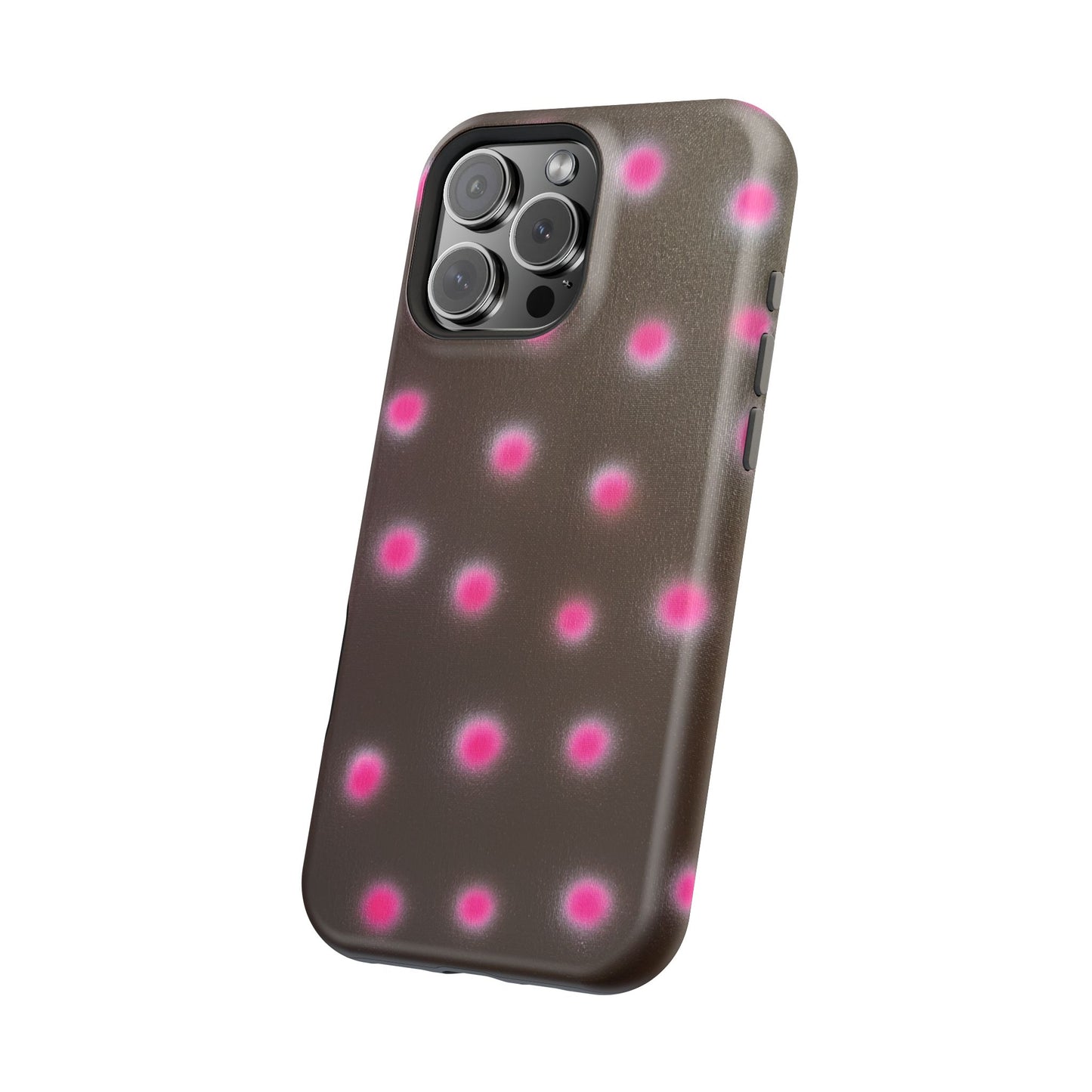 MagSafe "cherry mocha polka dot" airbrush iPhone case
