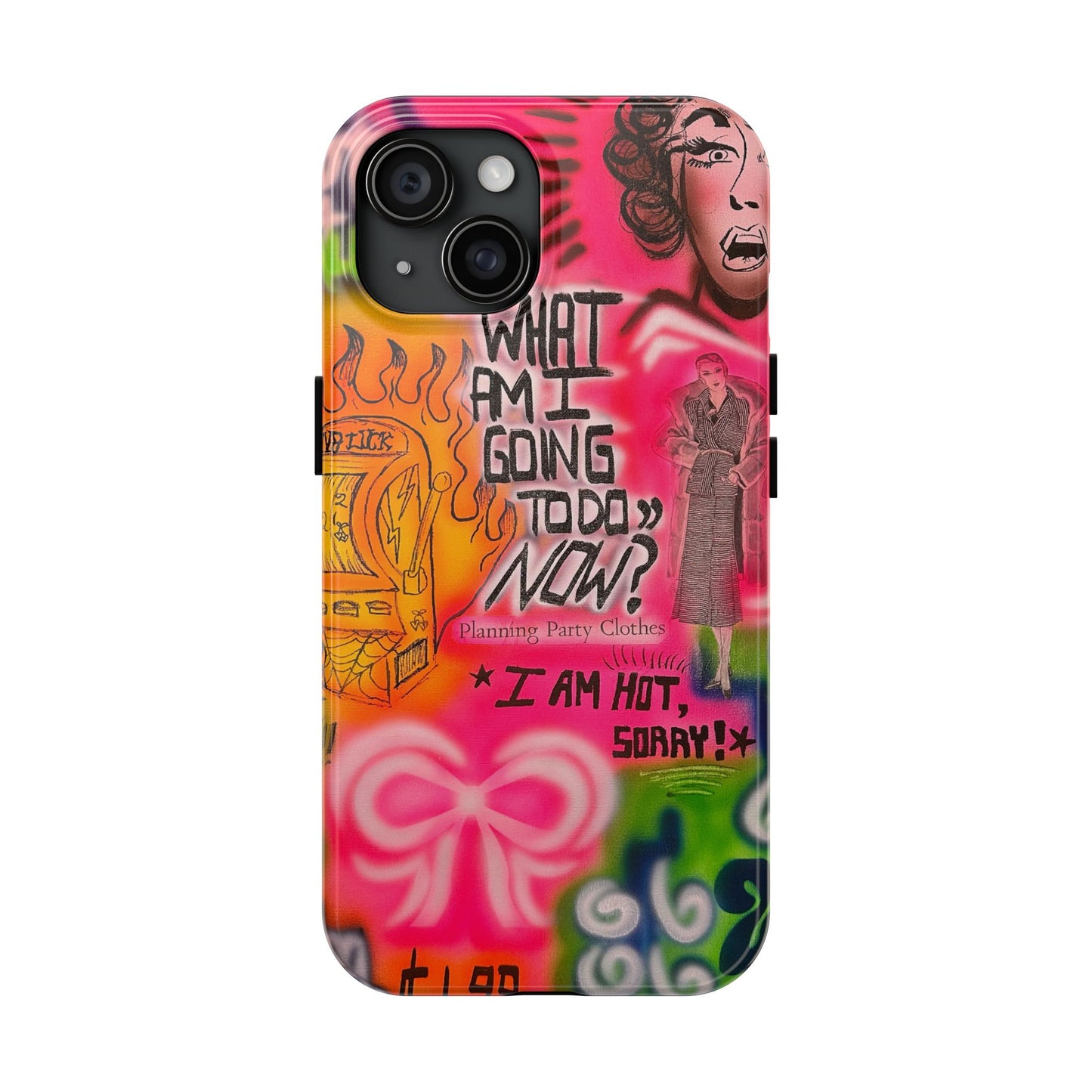 "out of luck" airbrush iPhone case