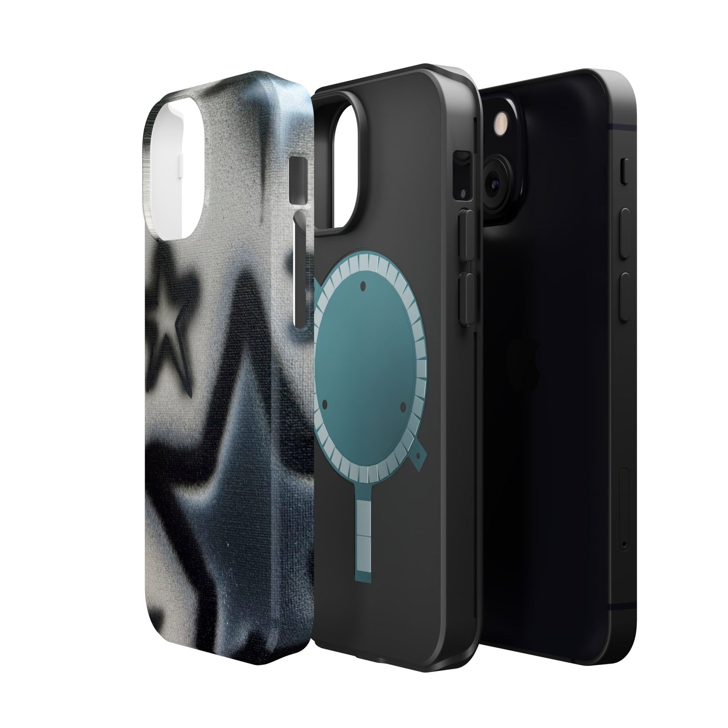 MagSafe "black & white stars" airbrush iPhone case