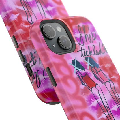 MagSafe "tickled pink" airbrush iPhone case