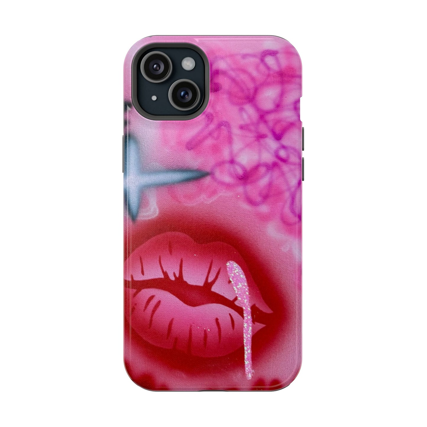 MagSafe limited edition "glitter aura" airbrush iPhone case