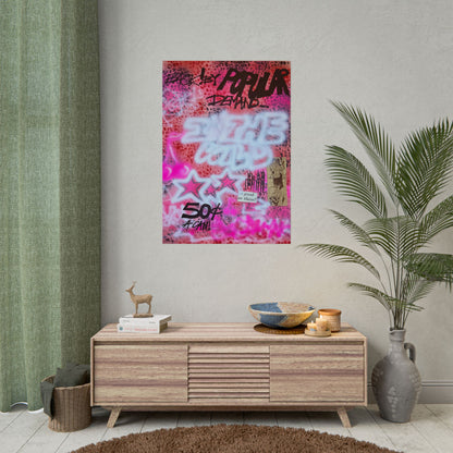 "in the wild" airbrush rolled print