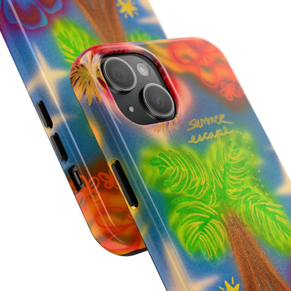 "neon blue palms" airbrush iPhone case
