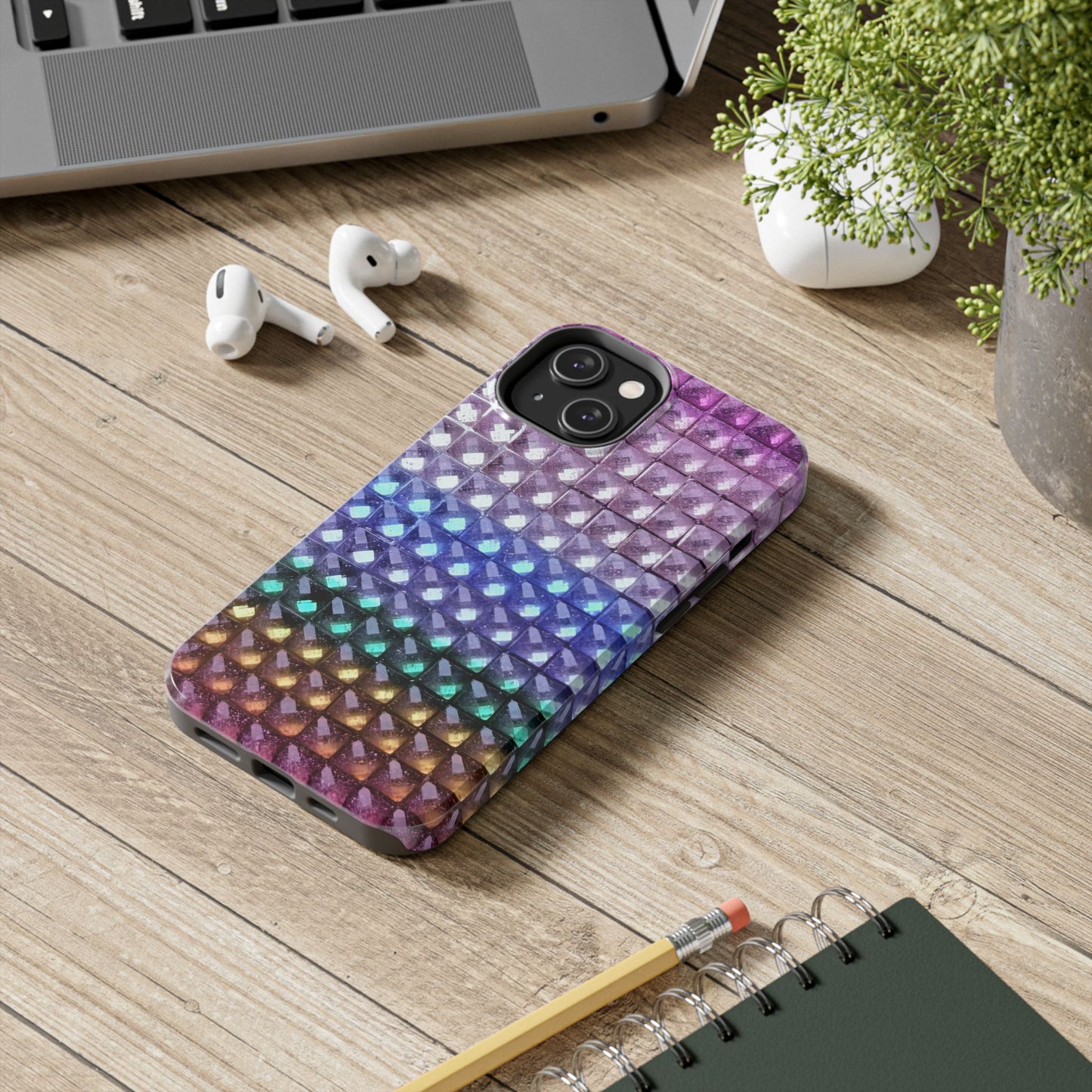 "multicolor studs" airbrush iPhone case