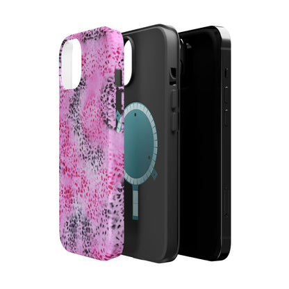 MagSafe "pink cheetah" airbrush iPhone case