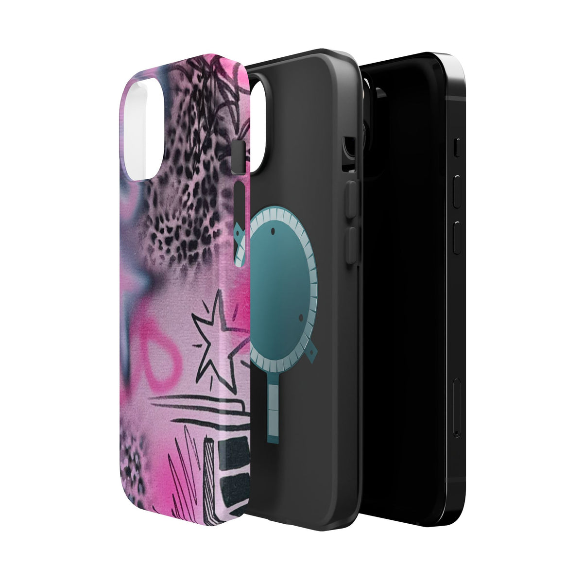 MagSafe "onyx cheetah" Airbrush iPhone Hülle
