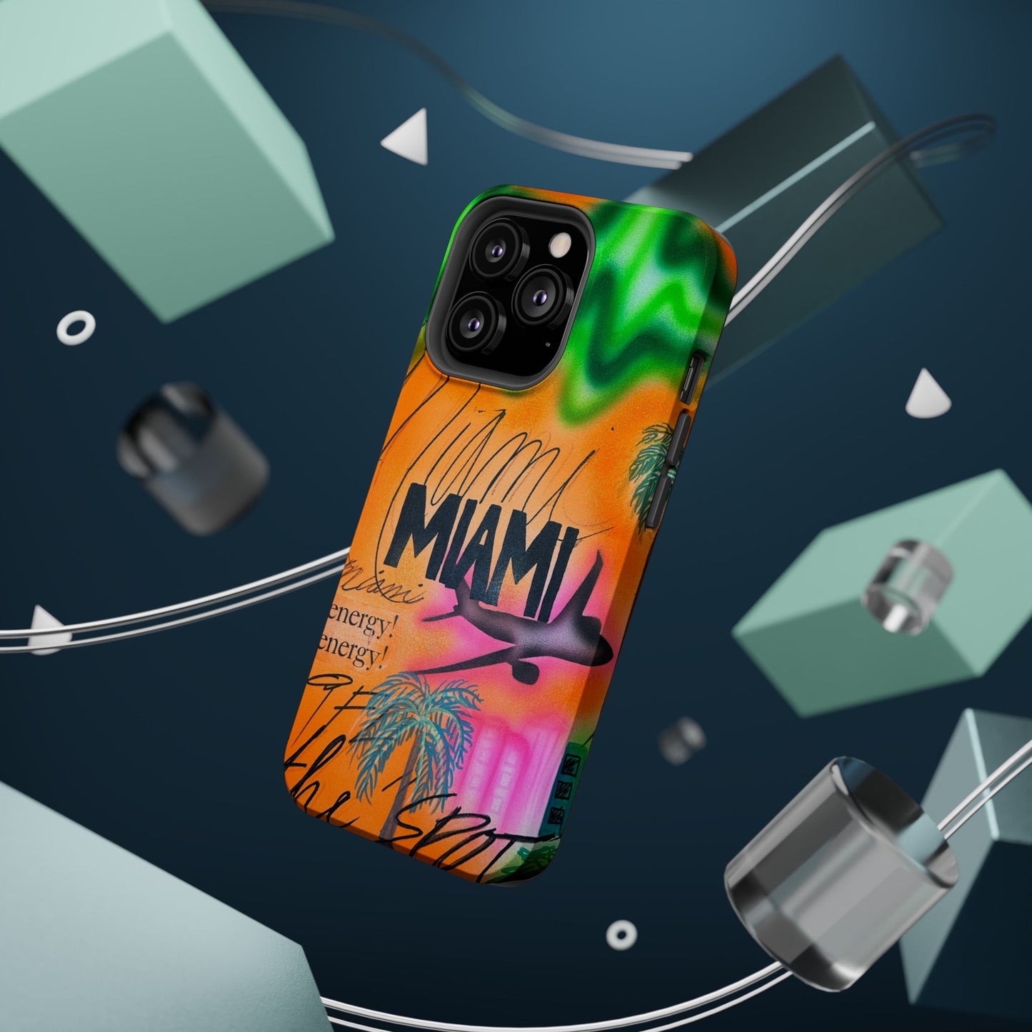 MagSafe "miami, fl" Airbrush iPhone Hülle