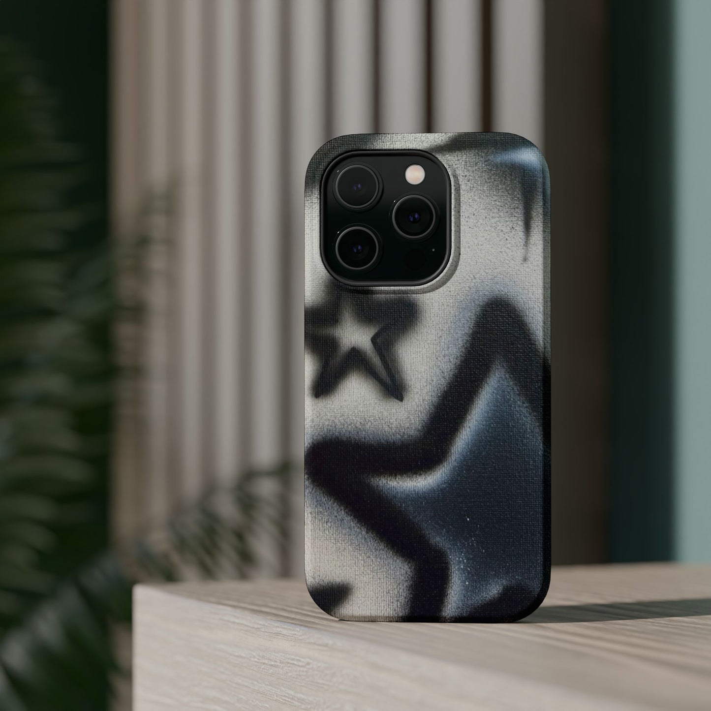 MagSafe "black & white stars" airbrush iPhone case