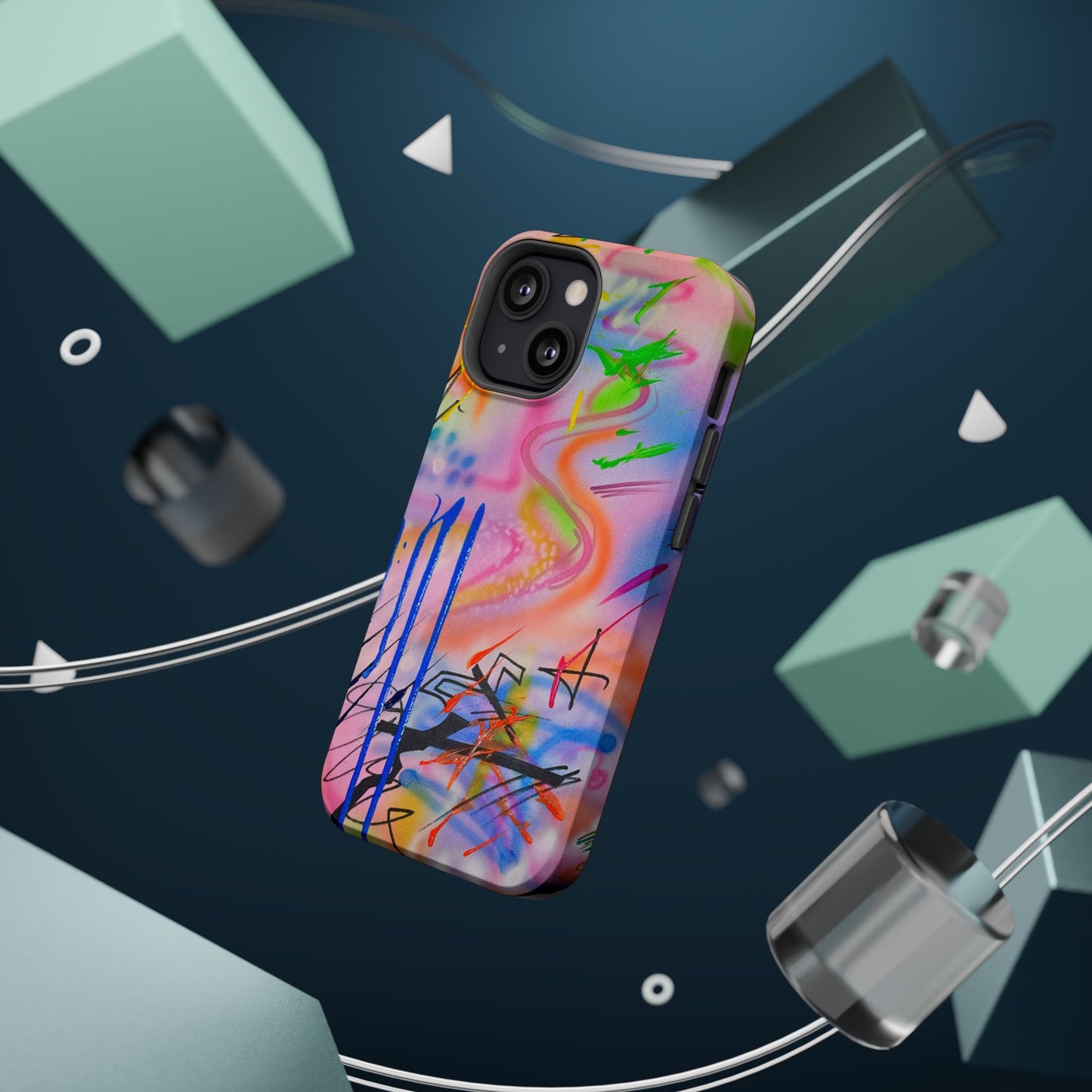 MagSafe "neon haze" airbrush iPhone case