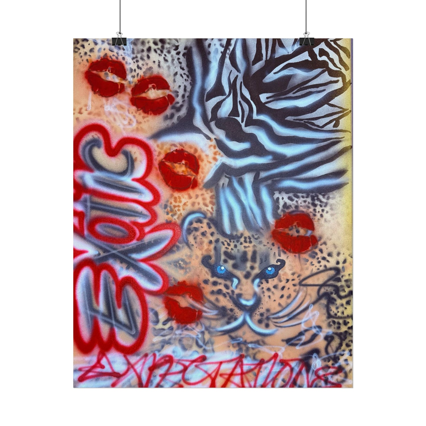 "exotic expectations" airbrush rolled print