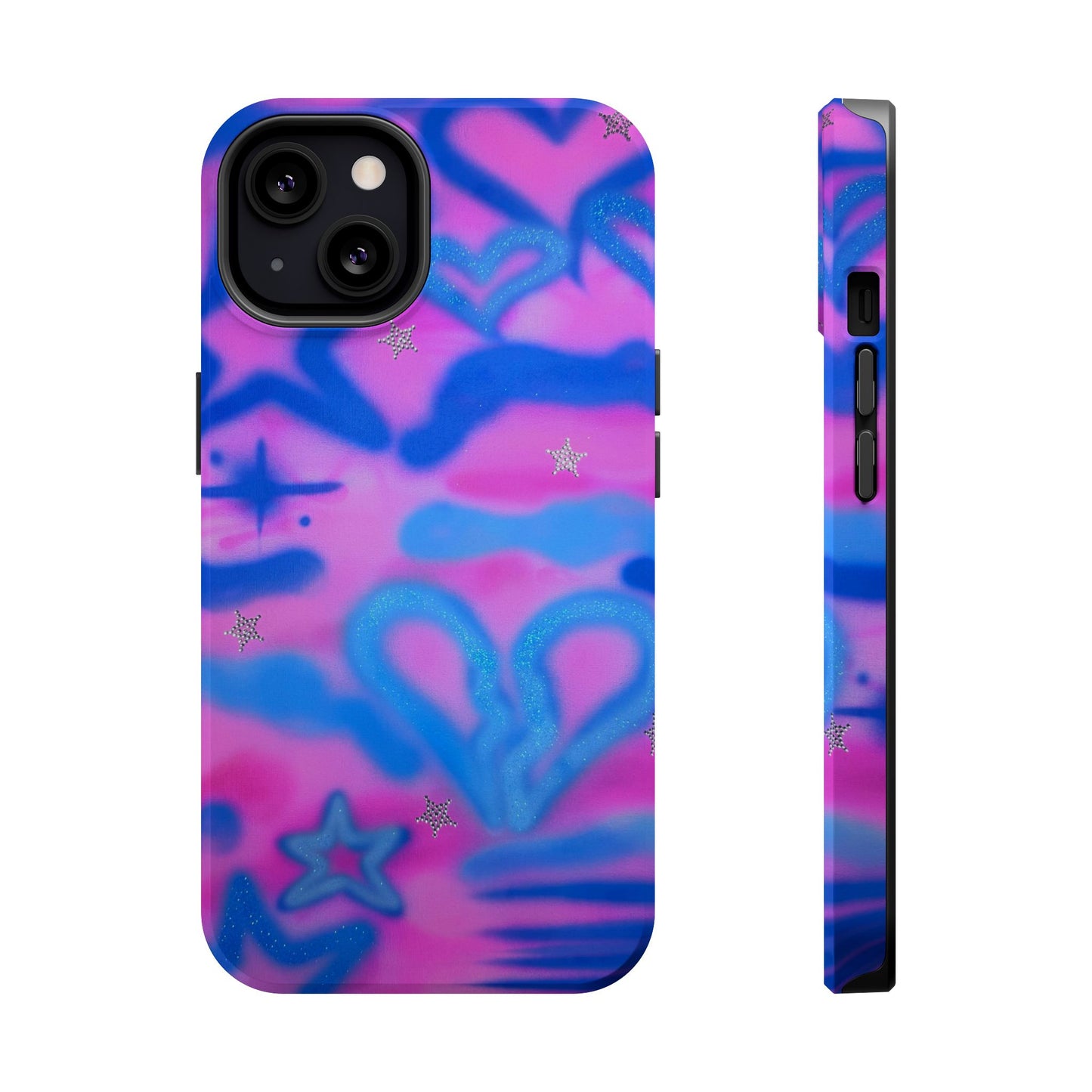 MagSafe "blue camo" airbrush iPhone case