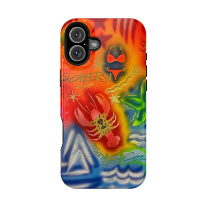 MagSafe "tipsy lobster" airbrush iPhone case