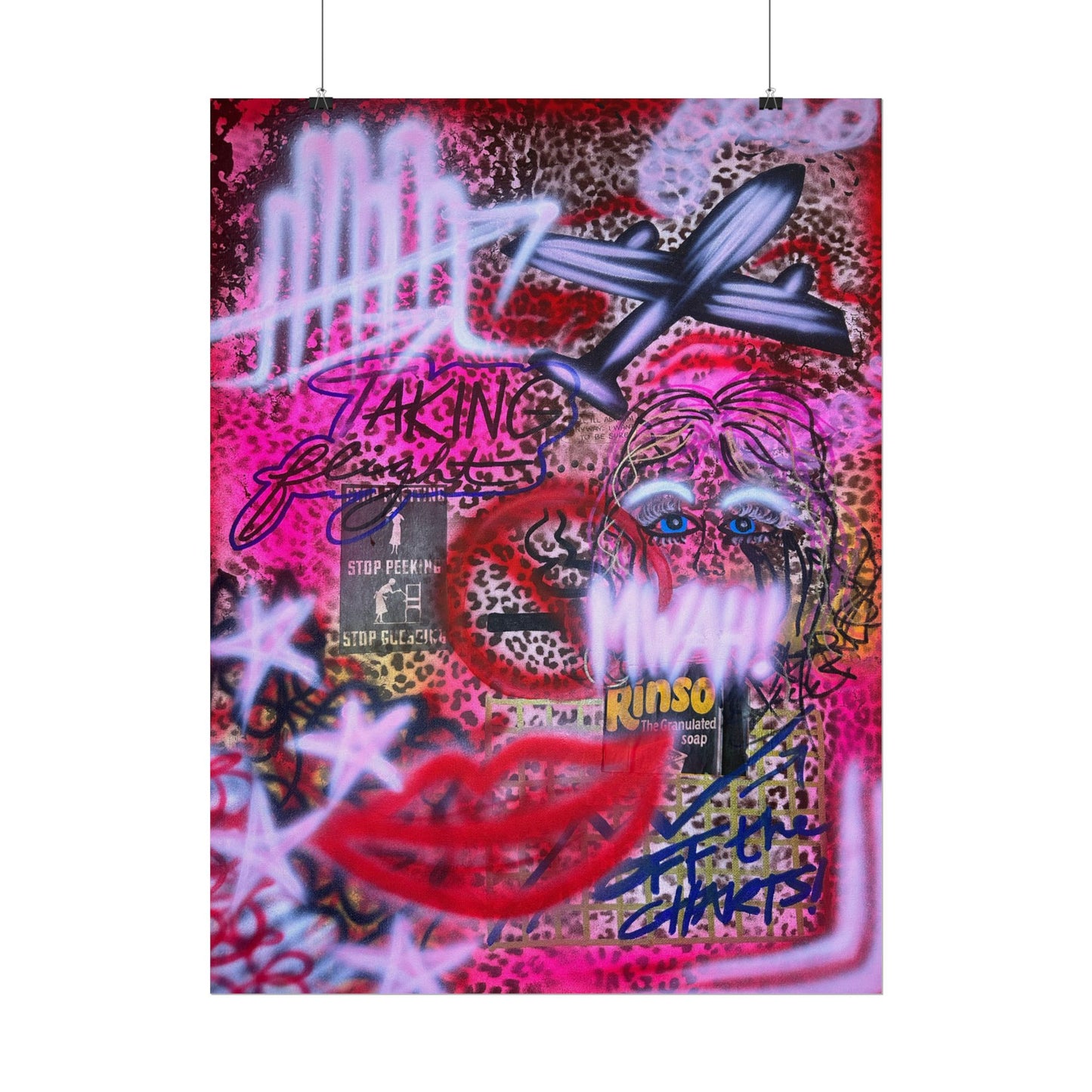 "taking flight" airbrush rolled print