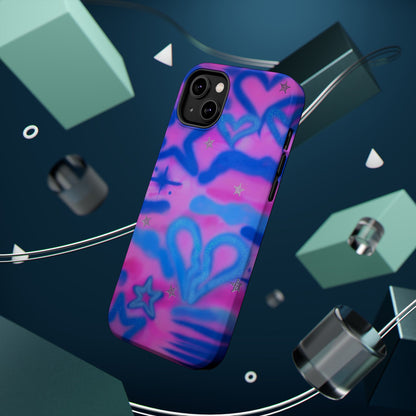 MagSafe "blue camo" airbrush iPhone case