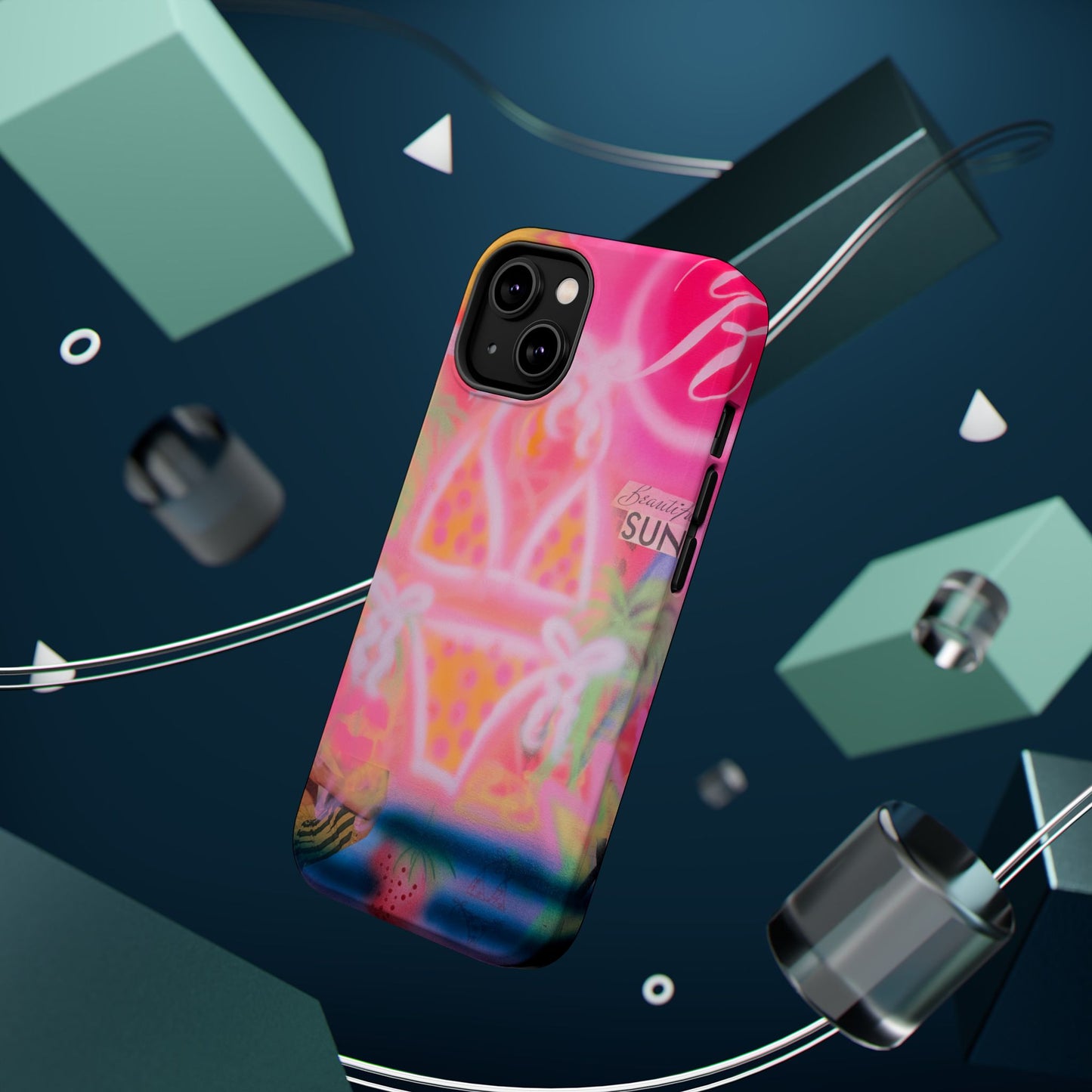 MagSafe "santa monica strawberry" airbrush iPhone case