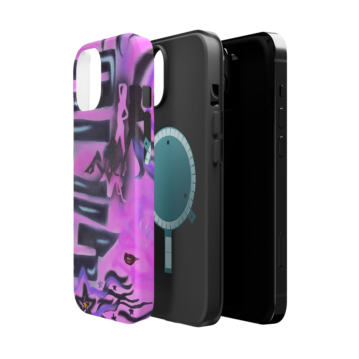 MagSafe "neon nights" airbrush iPhone case