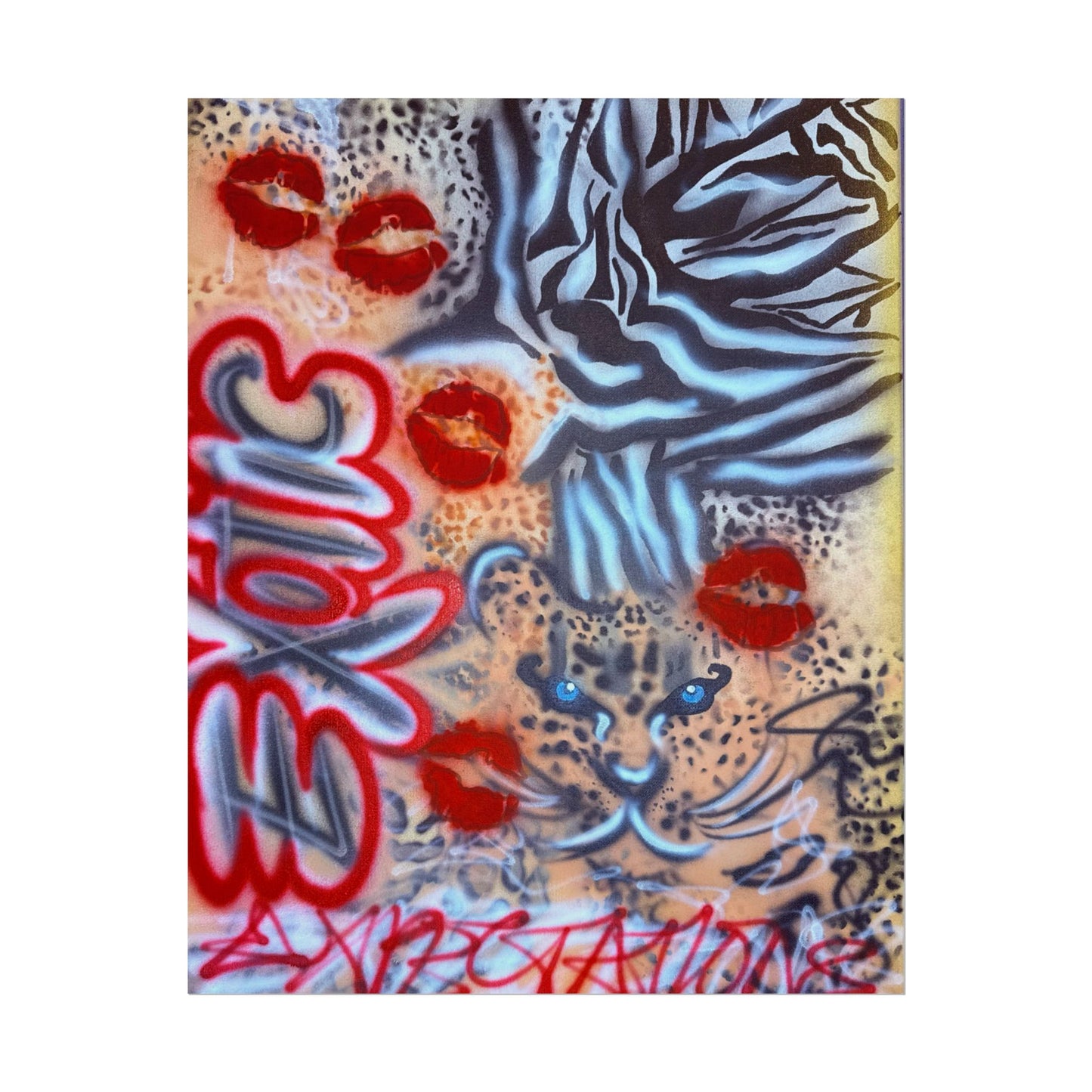 "exotic expectations" airbrush rolled print