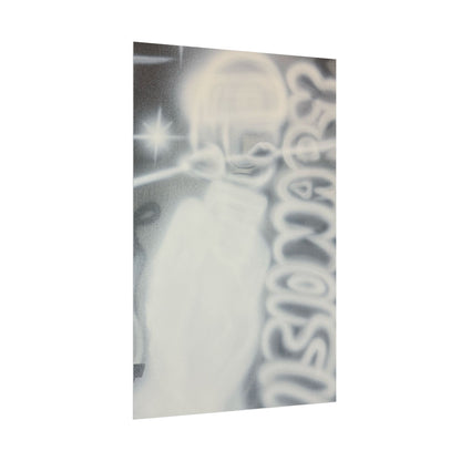 "visionary" airbrush rolled print