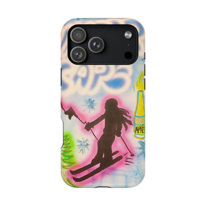 MagSafe "winter escape" airbrush iPhone case