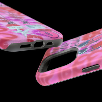 MagSafe "tickled pink" airbrush iPhone case