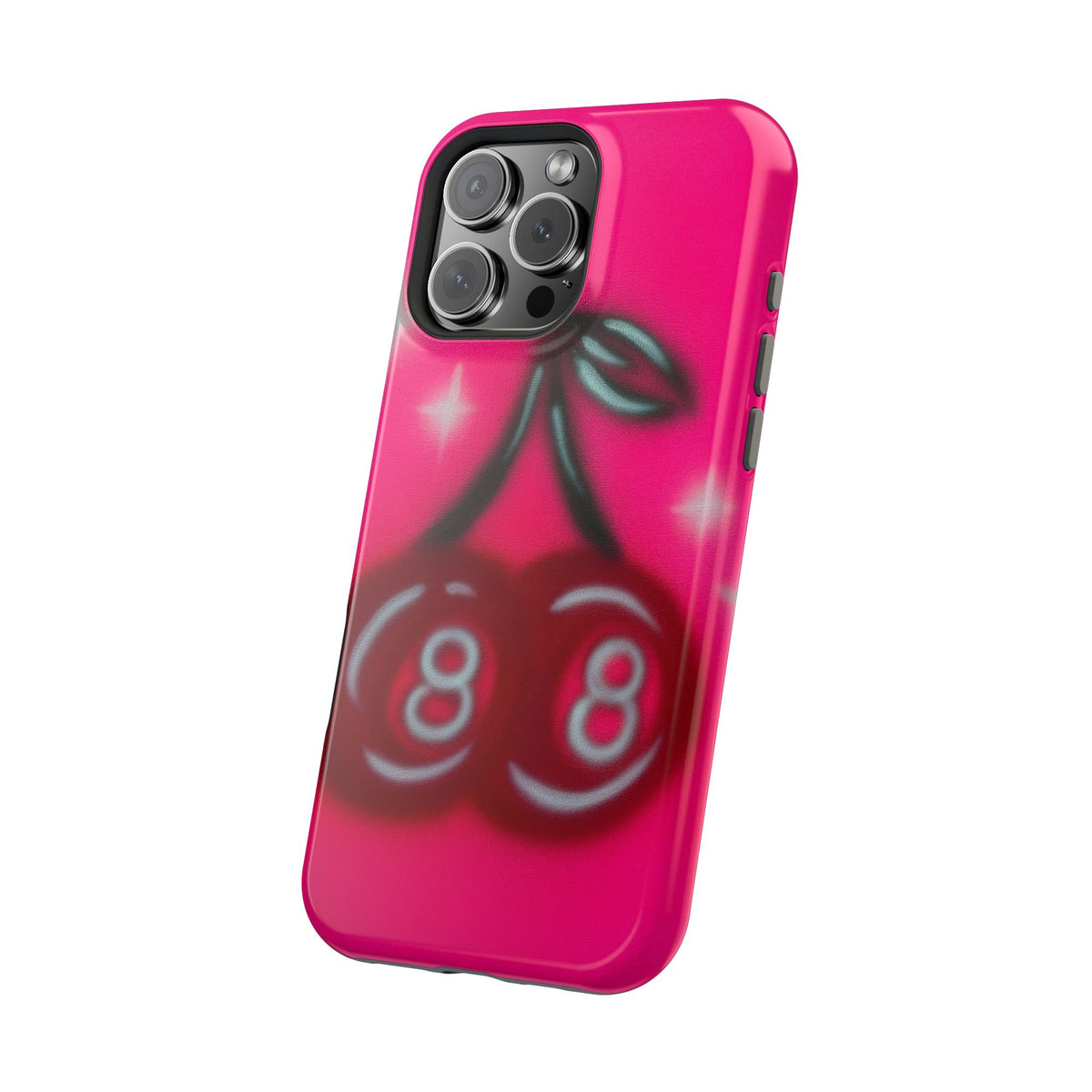 MagSafe "cherry 8ball" airbrush iPhone case
