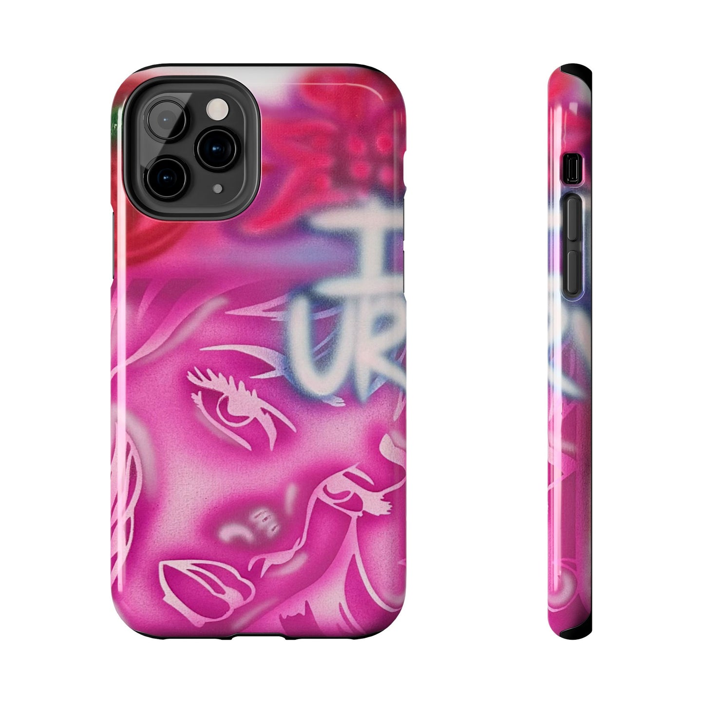 "girlz WRLD" airbrush iPhone case