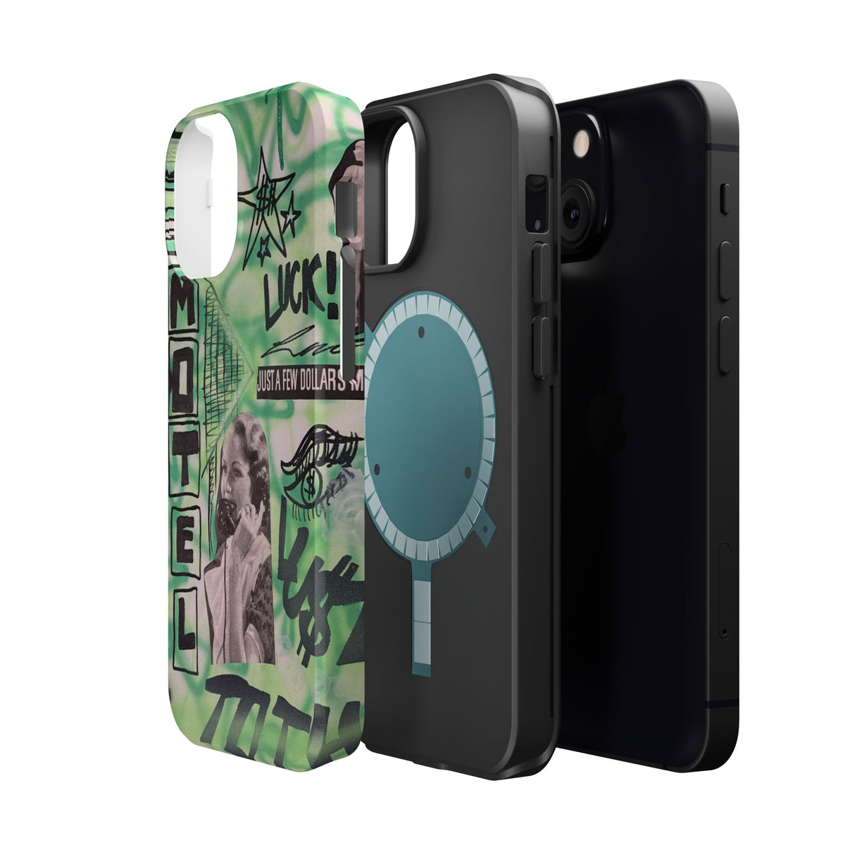 MagSafe "lust over luck" airbrush iPhone case