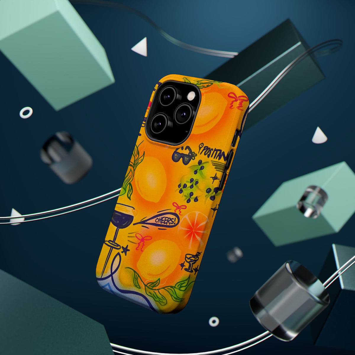 MagSafe Airbrush iPhone Hülle „citrus coastline“