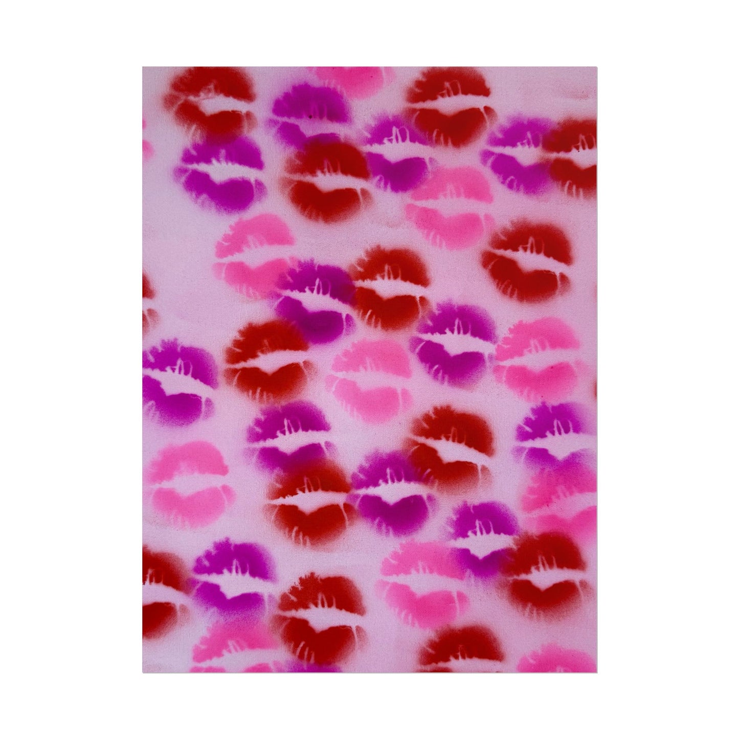 "mwah!" airbrush rolled print