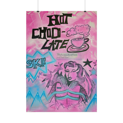 "avant le ski" airbrush rolled print