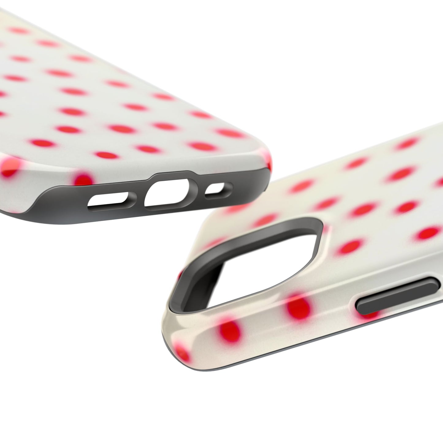 MagSafe "vanilla cherry polka dot" airbrush iPhone case