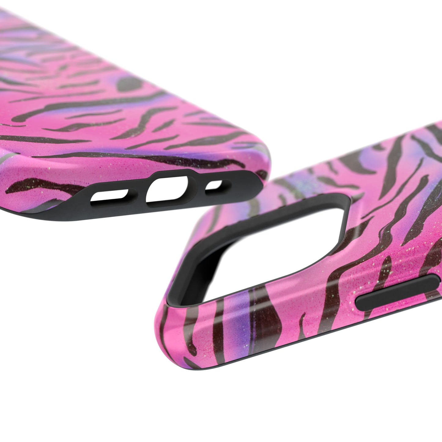 MagSafe "glitter zebra" airbrush iPhone case
