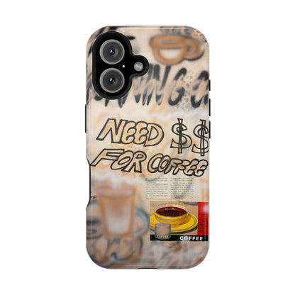 MagSafe "need $$ for coffee" airbrush iPhone case