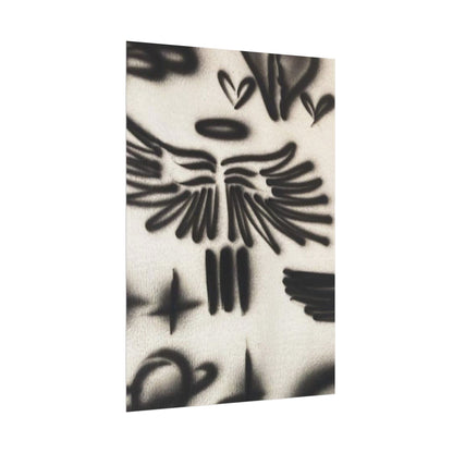 "angel energy" airbrush rolled print