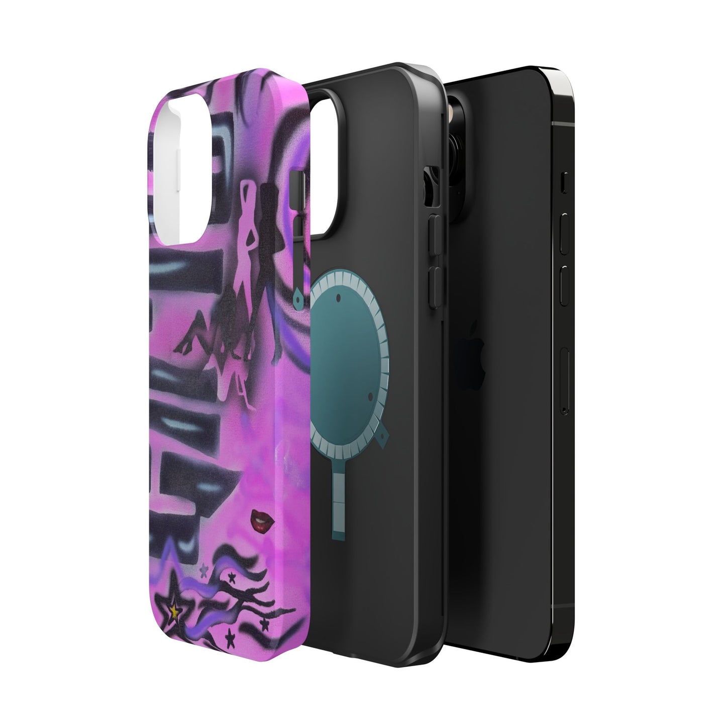 MagSafe "neon nights" airbrush iPhone case