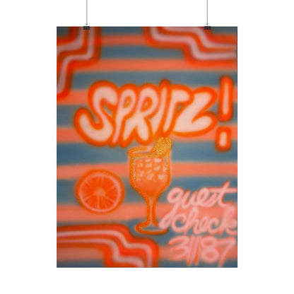 "aperol spritz" airbrush rolled print