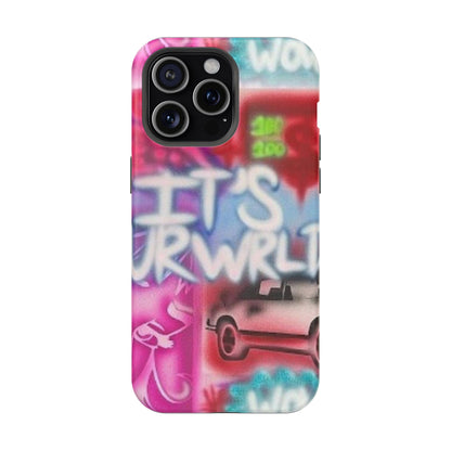 MagSafe „its ur WRLD“ Airbrush iPhone Hülle