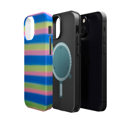 MagSafe "sherbet stripes" airbrush iPhone case