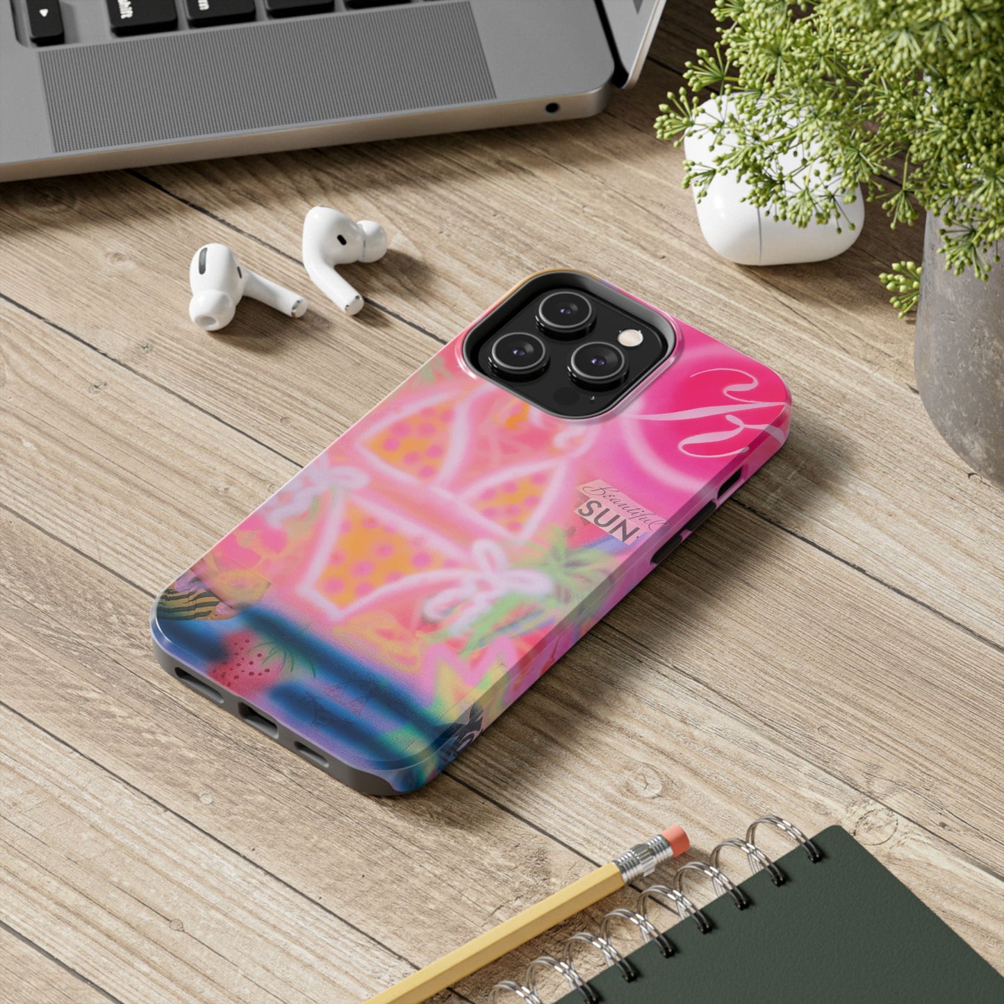 "santa monica strawberry" airbrush iPhone case
