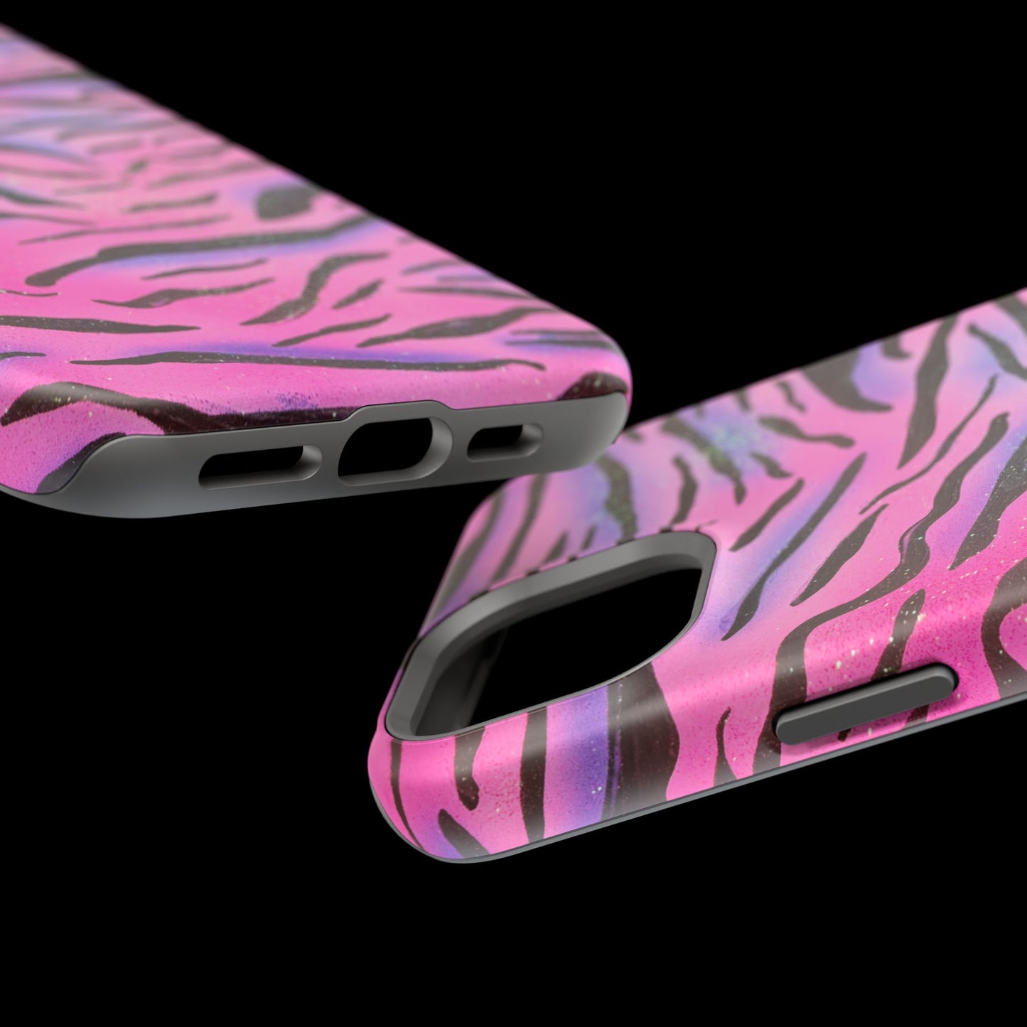 MagSafe "glitter zebra" airbrush iPhone case